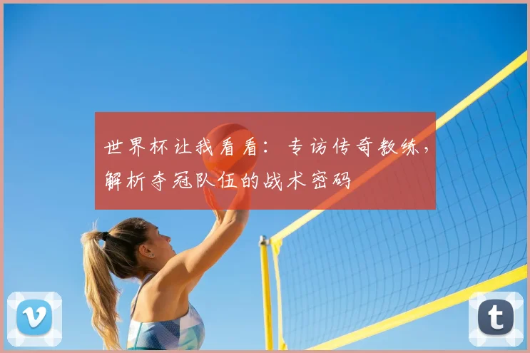 世界杯让我看看:专访传奇教练,解析夺冠队伍的战术密码